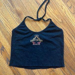 Black Harley Davidson Halter Top